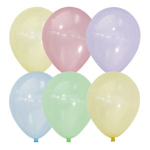 Латексный воздушный шар M 9"/23см Кристалл Bubble ассорти 100шт