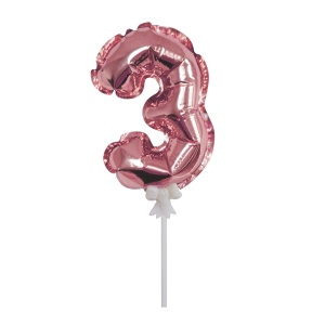 Шар самодув "Цифра 3" Rose Gold