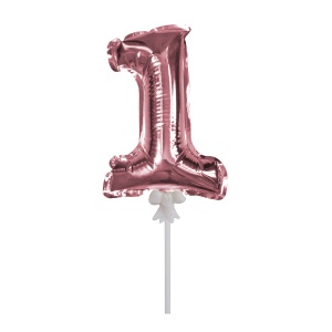 Шар самодув "Цифра 1" Rose Gold