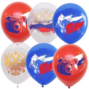 Набор шаров ассорти рис Россия 25шт 12"/30см