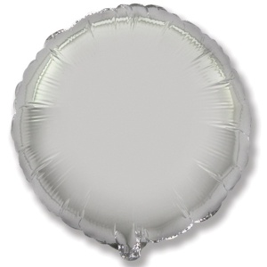 воздушные шары, шары из фольги, FM Круг SILVER 18"/45см