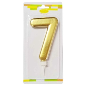 Свеча Цифра Большая Gold 7