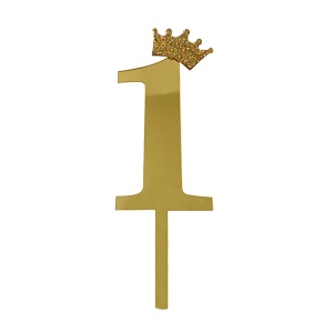 Топпер цифра 1 Корона GOLD