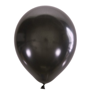 воздушные шары, M 9"/23см Металлик BLACK 030 100шт