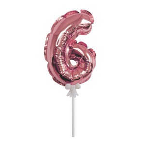 Шар самодув "Цифра 6" Rose Gold