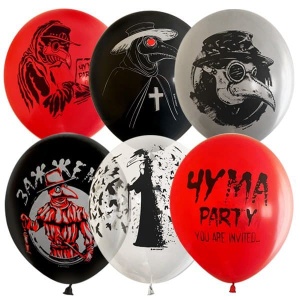 Набор шаров ассорти 12"/30см рис. Чума Party 25шт  