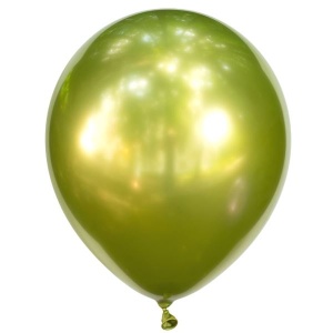 Латексный воздушный шар Y 12"/30см Хром LIGHT GREEN 50шт