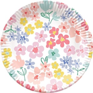 Тарелки бумажные Цветочная Поляна 6шт