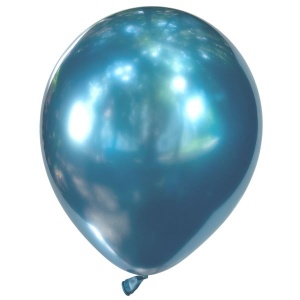 Латексный воздушный шар Y 12"/30см Хром BLUE 50шт