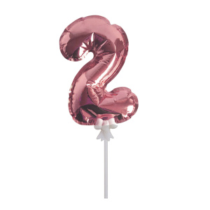 Шар самодув "Цифра 2" Rose Gold