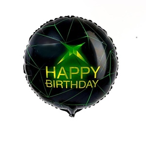 Круг Happy birthday! Черный 18/45см