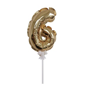 Шар самодув "Цифра 6" Gold