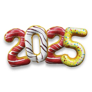 Фигура Цифры 2025 Пончик