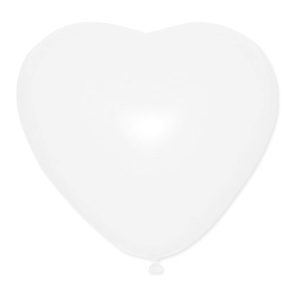 Сердце Пастель WHITE 25 шт