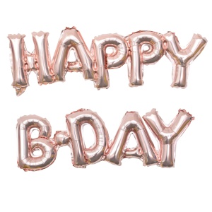 Фигура буквы "HAPPY B-DAY" Rose Gold