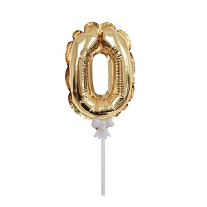 Шар самодув "Цифра 0" Gold