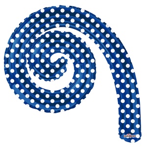 K Спираль ROYAL BLUE в горошек