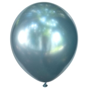 Латексный воздушный шар Y 12"/30см Хром LIGHT BLUE 50шт
