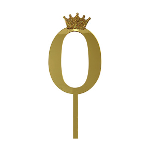 Топпер цифра 0 Корона GOLD