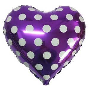 Сердце VIOLET "Горошек белый"