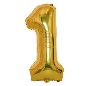 Фигура Цифра 1 золото 30"/76см