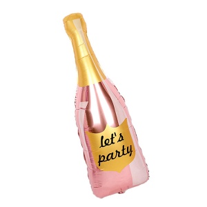 Фигура бутылка Шампанское "Let`s Party" Rose Gold