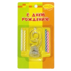Свечи с мигающим держателем Цифра 9